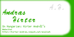 andras hirter business card